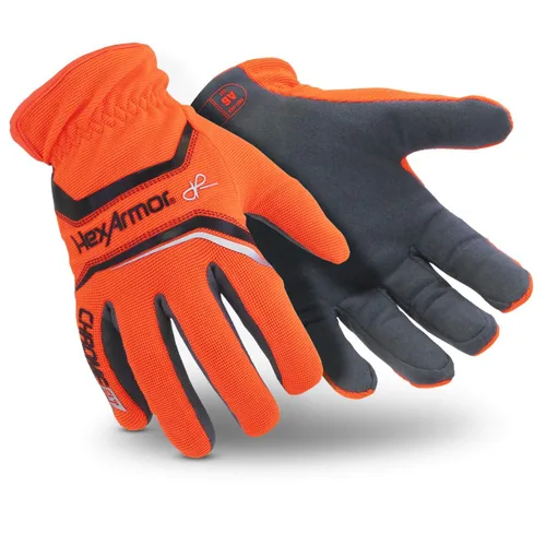 Vista 15 de HexArmor Chrome SLT® Series 4067 Leather Work Gloves, Large Resistente a los cortes, protección contra impactos 4067 Cuero Blanco y Naranja Impact