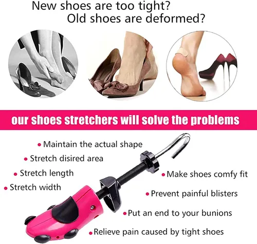 Vista 4 de CHERAINTI Shoe Stretcher Women Men Wide Feet Adjustable Width Length Shoe Expander Widener