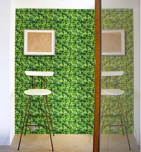 Vista 6 de REDODECO Papel tapiz de vinilo 3D con hojas verdes naturales, autoadhesivas, para gabinete, cajón, estantes decorativos, calcomanías para el hogar