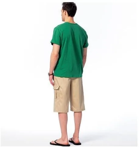 Vista 2 de McCall Pattern Company M6973 Camisetas sin mangas para hombre, camisetas y pantalones cortos, talla XN "XLG-XXL-XXXL