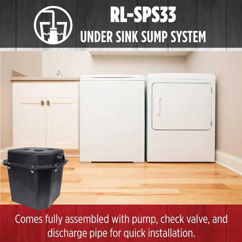 Vista 13 de Red Lion SPS33, 115V, 1/3 HP, 3200 GPH Kit de bomba de sumidero y lavabo