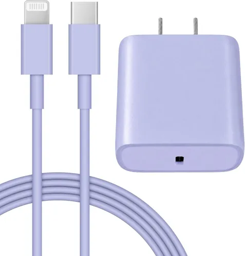 Vista 12 de Cargador de pared USB C de 20 W PD para iPhone 14 13 12 de carga rápida con cable de carga rápida de 1.8 m para iPhone 14/14 Pro/14 Pro Max/14 Azul