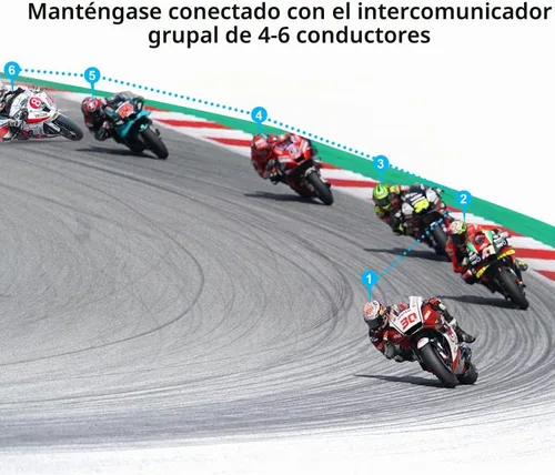 Vista 3 de S-9 - Auriculares Bluetooth para casco de motocicleta de 6,561.7 ft, 6 intercomunicadores, auriculares Bluetooth para motocicleta con cancelación