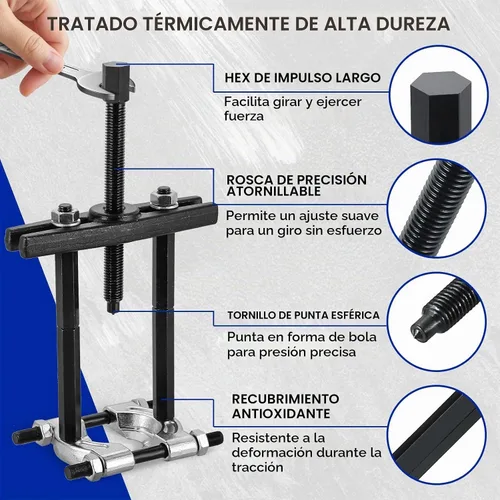 Vista 3 de DASBET Juego de extractor de rodamientos de 14 piezas, kit de herramientas Azul