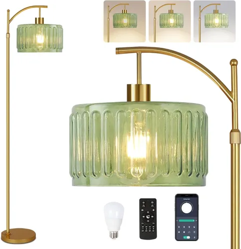 Vista 21 de QIYIZM - Lámpara de pie con diseño de árbol de 3 bombillas; alta, rústica, estilo rural, industrial y boho, pantalla de mimbre y bambú; para sala