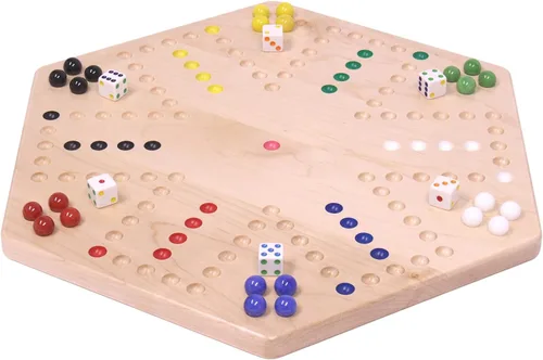 Vista 6 de Wahoo - Juego de mesa de mármol, 16 pulgadas de ancho, madera de arce, doble cara
