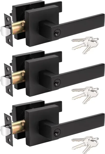 Vista 103 de KNOBWELL - Juego de cerradura con 1 picaporte resistente para puertas de una cara, ideal para puertas interiores reversibles, 0.93 libras