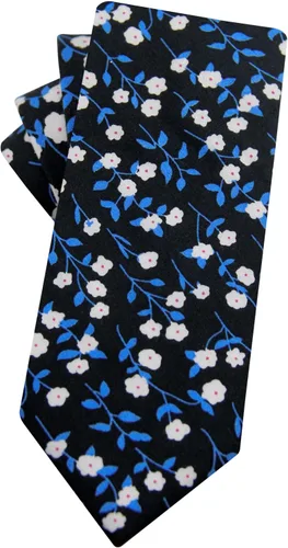 Vista 20 de Corbata de algodón floral para hombre, corbata delgada impresa de 2.56'' 01-Bean Pasta Rosa