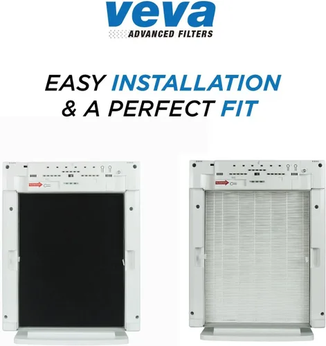 Vista 3 de Verdadero filtro HEPA premium con 6 prefiltros de carbón activados compatibles con purificador de aire 115115 Tamaño 21, Filtro A y Purificador