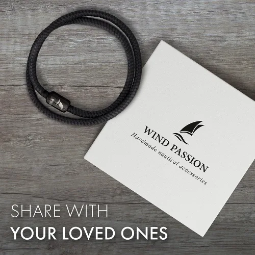 Vista 2 de Wind Passion - Pulsera para hombre, pulsera de cuerda duradera para hombres, pulseras versátiles para hombres - Resistente al agua, cierre Imán
