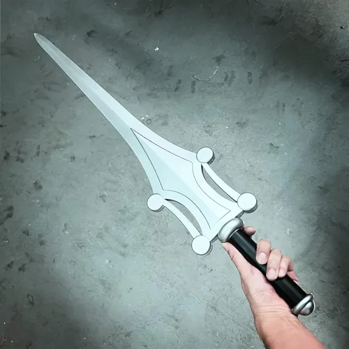 Vista 5 de LALAPORT 30 Inch Universe Fantasy Power Medieval Master Practice Sword for Cosplay Costume Prop, Collection, and Gift. Prop 11 Replica