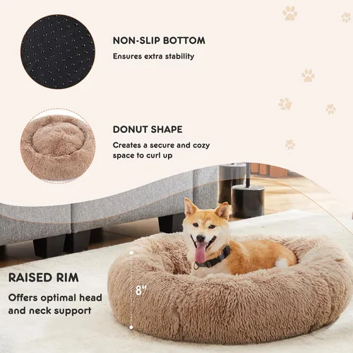 Vista 2 de Sweetcrispy Cama ortopédica para perro, sofá de espuma viscoelástica para cachorros para mascotas medianas con funda extraíble lavable, base