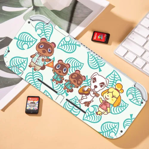 Vista 7 de PERFECTSIGHT Compatible con Nintendo Switch Lite - Calcomanía de vinilo de dibujos animados kawaii, película protectora de bonito