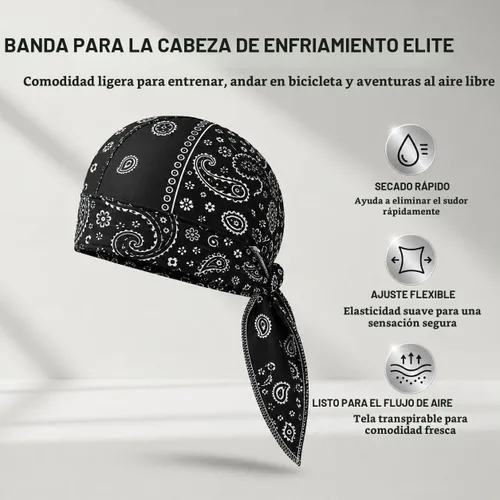 Vista 6 de 5 unidades de sombreros transpirables que absorben el sudor, gorro refrescante S-kull para casco, gorra de ciclismo con estampado de cachemira