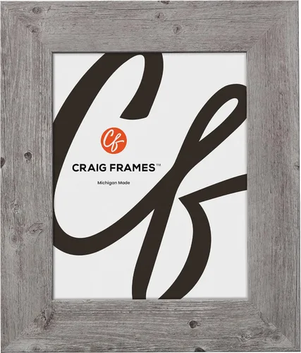 Vista 18 de Craig Frames American Barn - Marco de fotos de madera de granero sintética de 5 x 7 pulgadas con paspartú para mostrar una foto de 4 x 6 pulgadas