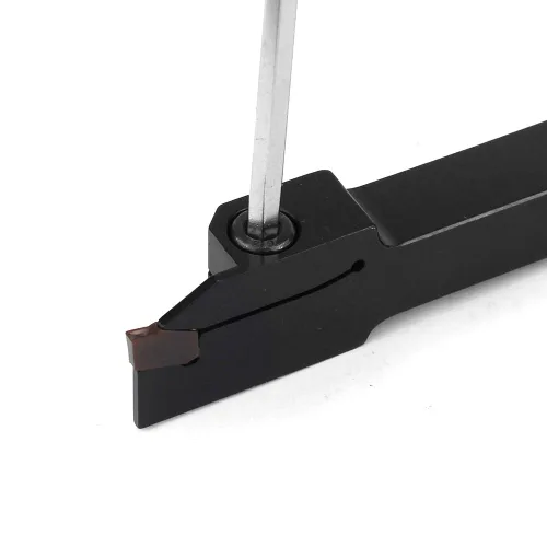 Vista 3 de Soporte de separación de ranurado de torno indexable de 1/2 "x 1/2" QA08R-20 con 1 pieza de inserción de carburo GTN-2 Herramienta de corte de torno