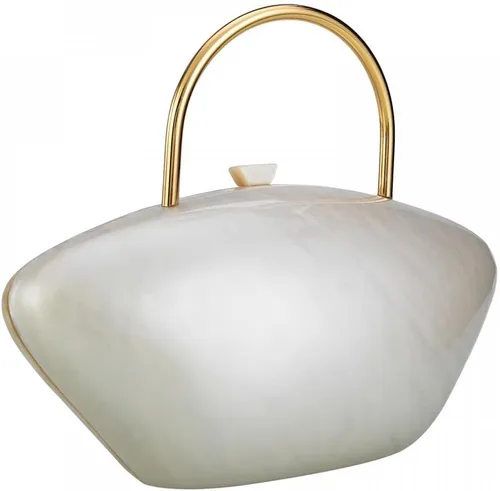 Vista 5 de YYW Monederos de mano para mujer, con forma de concha acrílica, lindo bolso de noche con cadena para fiesta de boda