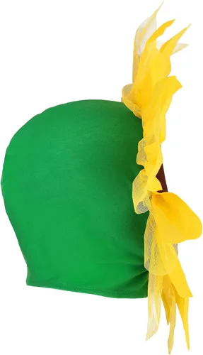 Vista 6 de Fun Costumes Accesorio para tocado de flores amarillas con capucha de girasol, Amarillo