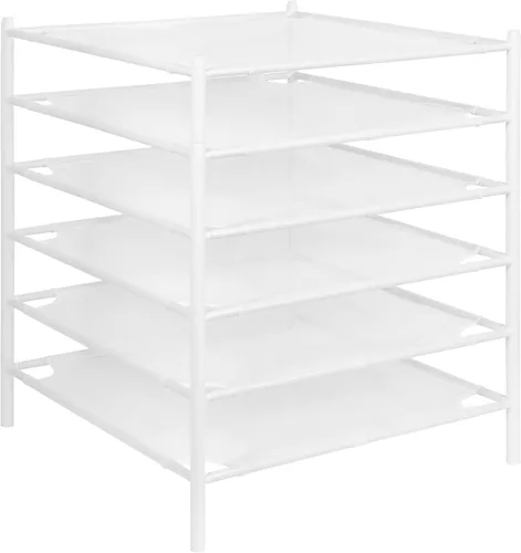 Vista 30 de STORAGE MANIAC Estante para Secar Suéteres, Estante de Secar Ropa de Malla, Estante de Secar Ropa de lavandería Apilable, Secador Plano