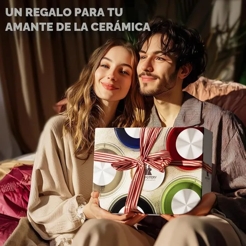 Vista 6 de Catcrafter Rueda de cerámica para niños - Mini kit de cerámica para adultos Azul