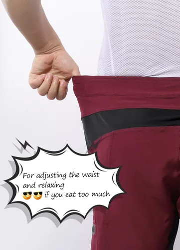 Vista 8 de BERGRISAR Pantalones cortos de ciclismo para hombre, corte holgado, con 6 bolsillos