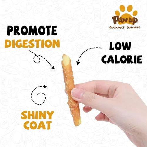 Vista 4 de PAWUP Dog Treats - Galletas envueltas en pollo, palitos de calabaza, sin cuero crudo, suaves masticables con taurina, golosinas de entrenamiento