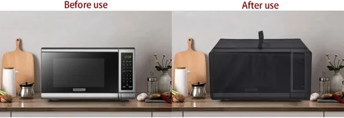 Vista 6 de Protector de funda para horno de microondas, tela de nailon, a prueba de polvo, protección para Black+Decker EM720CB7, horno de microondas digital