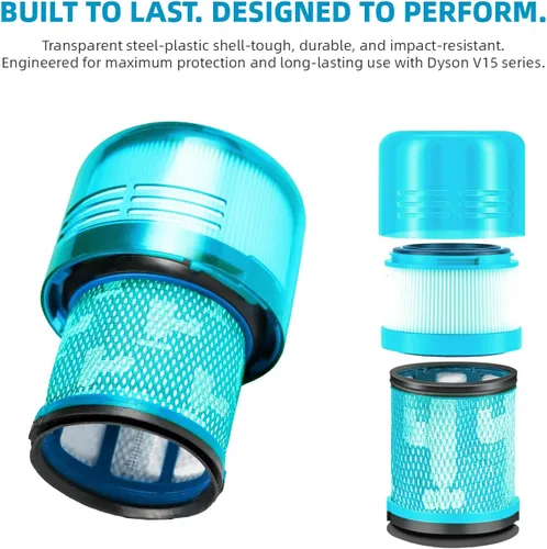 Vista 7 de Filtro Dyson V15, paquete de 1 unidad Filtro de repuesto True HEPA premium compatible con Dyson V15 Detect, V15 Detect Absolute, V15 Submarine