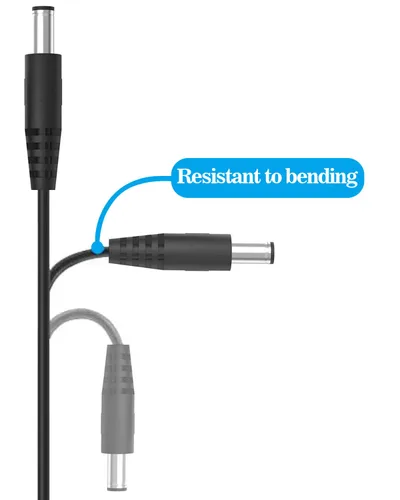 Vista 5 de Cable de alimentación USB a CC de 5 V, enchufe de CC de 0.217 x 0.083 in, cable de carga con 11 conectores de enchufe intercambiables, adaptadores
