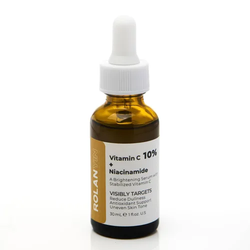 Vista 2 de ROLANYIN Suero Facial de Vitamina C 10% + Niacinamida Hidratación Reducción de Líneas Finas y Arrugas Firmeza de la Piel Fórmula Antienvejecimiento