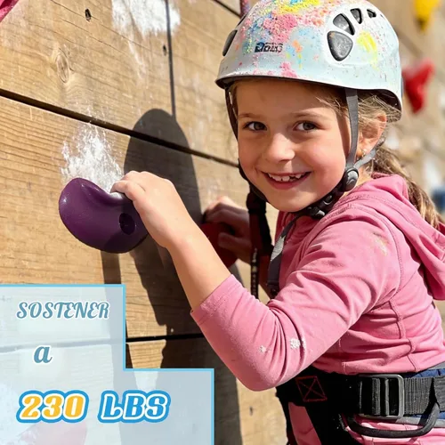 Vista 3 de 20 piezas de pared de escalada en roca para niños, soportes de escalada de pared de roca, juegos de agarre de pared de escalada para adultos con 20