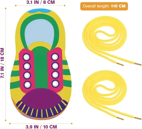 Vista 7 de NUOBESTY Práctica de corbata de zapatos para niños, tabla de práctica de atado de zapatos, hilo de zapatos, juguetes de enseñanza para aprender a