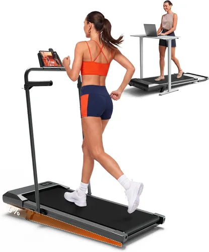 Vista 10 de MJWW Walking Pad, Auto Incline, 3.0HP, 300lb, Under-Desk, Remote LED 3-Negro