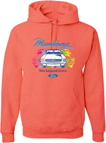 Vista 28 de Wild Bobby Ford Mustang The Legend Lives - Sudadera con capucha unisex con diseño de coches y camiones
