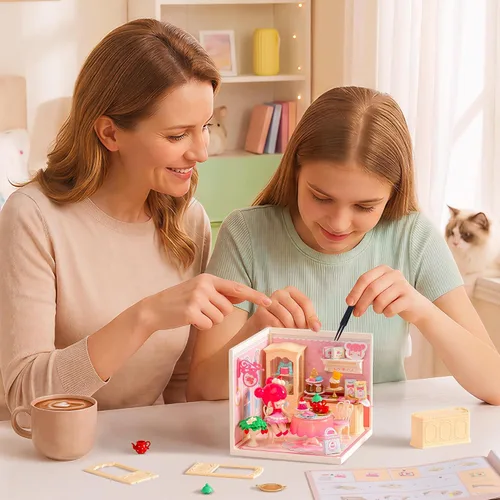 Vista 8 de Rolife Super Creator - DIY Mini House with Doll Nanci’s Strawberry Teatime