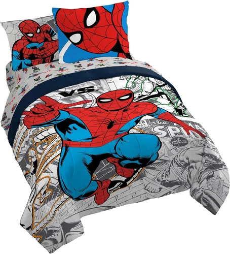 Vista 54 de Jay Franco Disney Lilo and Stitch - Juego de edredón tamaño Twin, ropa de cama de 5 piezas, incluye juego de sábanas y fundas de almohada, ropa
