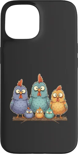 Vista 6 de Chicken: My Cluck Crew, Three Big Hens + Four Tiny Chicks Case for iPhone 16