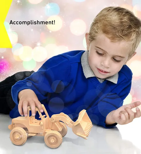 Vista 6 de Puzzled Rompecabezas 3D, niveladora de madera, kit de modelo de construcción, divertido y único y educativo, juguete de madera para armar