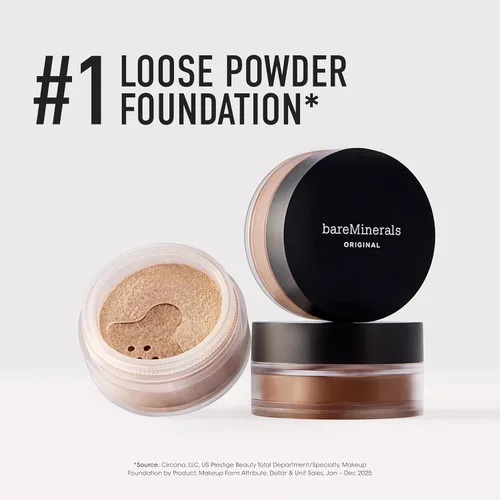 Vista 5 de bareMinerals Base mineral suelta original de lujo SPF15, 0.63 oz - Feria 01 Feria