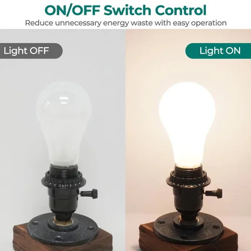Vista 6 de DiCUNO Reemplazo de enchufe de lámpara E26 con certificación UL, perilla del interruptor de giro para encendido/apagado, enchufe de luz de base