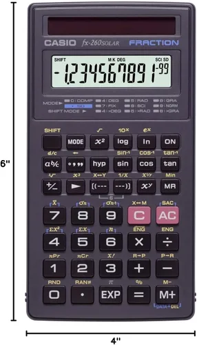 Vista 4 de Calculadora científica Solar fx-260 Casio, Negro