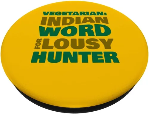 Vista 2 de India - Vegetarian Indian Word for lousy hunter PopSockets Swappable PopGrip