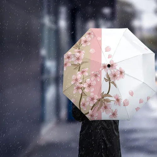 Vista 2 de DHDM Umbrella for Rain Foldable Parasol Umbrella Eight strand Outdoor Umbrellas