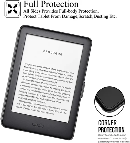 Vista 5 de Funda para Kindle (10ª generación 2019), piel sintética, delgada, ligera, con funda protectora inteligente de encendido y apagado automático