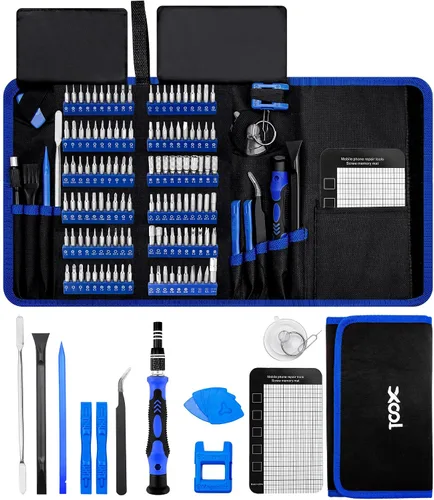 Vista 8 de XOOL Kit de destornilladores de precisión 62 en 1, kit de herramientas de reparación de electrónicos, kit de destornillador magnético con eje