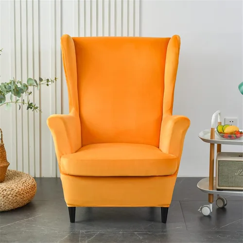 Vista 10 de MIFXIN Funda para Silla de Ala, 2 Piezas, de Terciopelo Elástico, Funda para Silla Wingback con Funda de Cojín, Suave, Lavable, Protector de Muebles