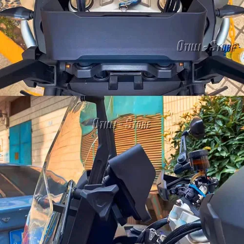 Vista 5 de Nuevos accesorios de motocicleta instrumento valla visera cubierta protectora negro para CFMOTO 800 MT 800MT 800mt cubierta de instrumento 2021 2022