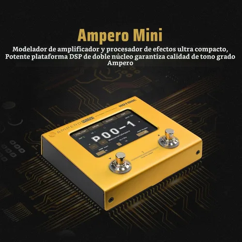 Vista 3 de HOTONE Procesador de múltiples efectos, pedal de guitarra, amplificador de bajo, modelado de gabinetes IR, simulación multiidioma estéreo, OTG