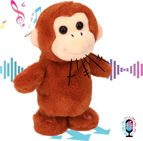 Vista 16 de Hopearl Muñeca negra que habla y canta, repite lo que dices, muñeca negra que camina, juguete animado interactivo, eléctrico, regalo de peluche