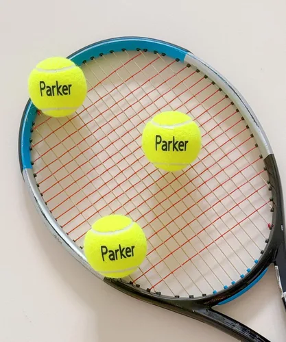 Vista 4 de Pelota de tenis personalizada para amante del tenis o regalo